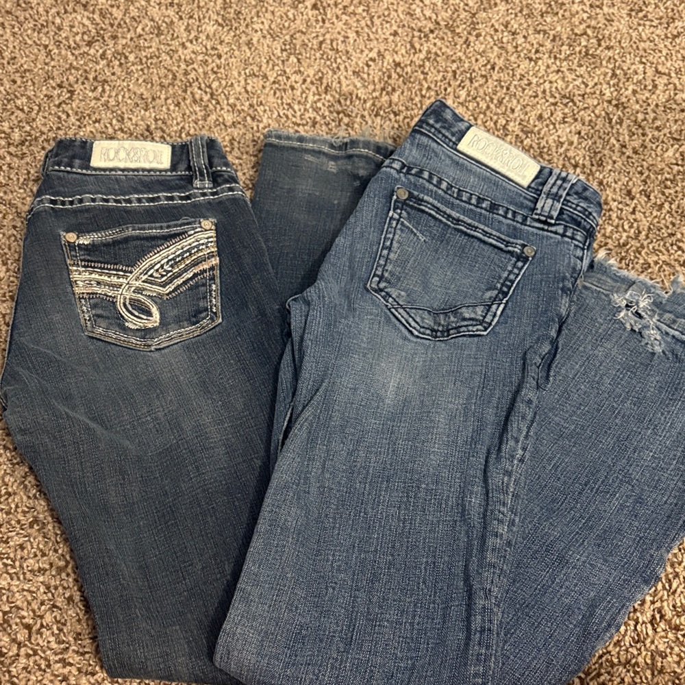 2 pairs size 14 Rock and Roll cowgirl flares